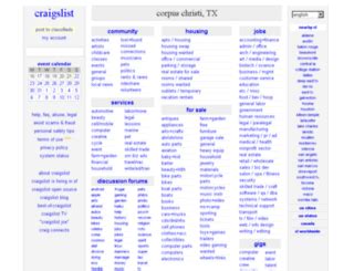 <b>craigslist</b> provides local classifieds and forums for jobs, housing, for sale, services, local community, and events. . Craigslist in corpus christi texas